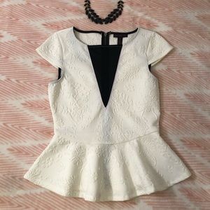 Material Girl White peplum blouse